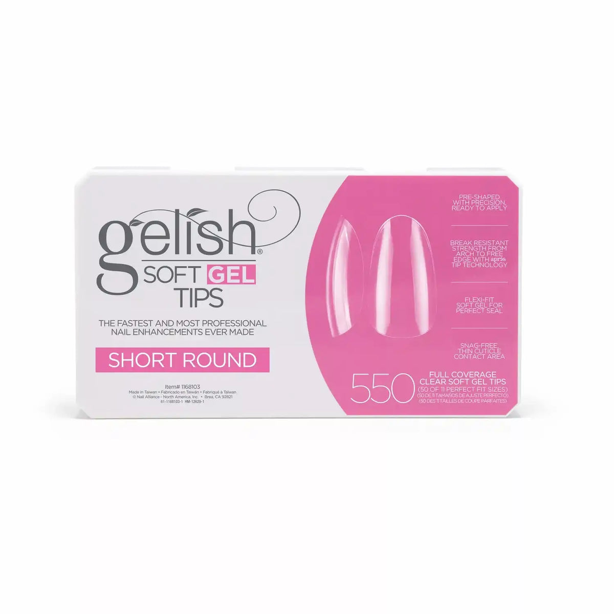 Gelish Soft Gel™ Short Round Tips (550CT)
