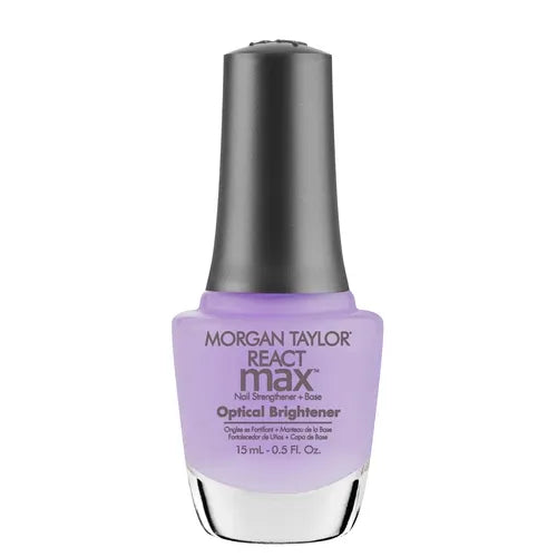 Morgan Taylor REACTmax Optical Brightener Nail Strengthener and Extended Wear Base Coat, 0.5 oz.