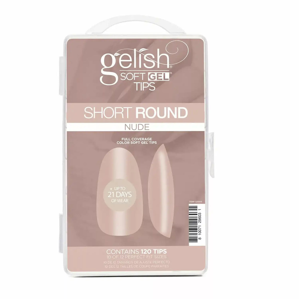Soft Gel™ Tips - Nude Short Round 120CT
