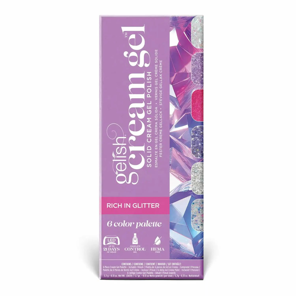 Gelish Cream Gel 6PC Palette - Rich In Glitter