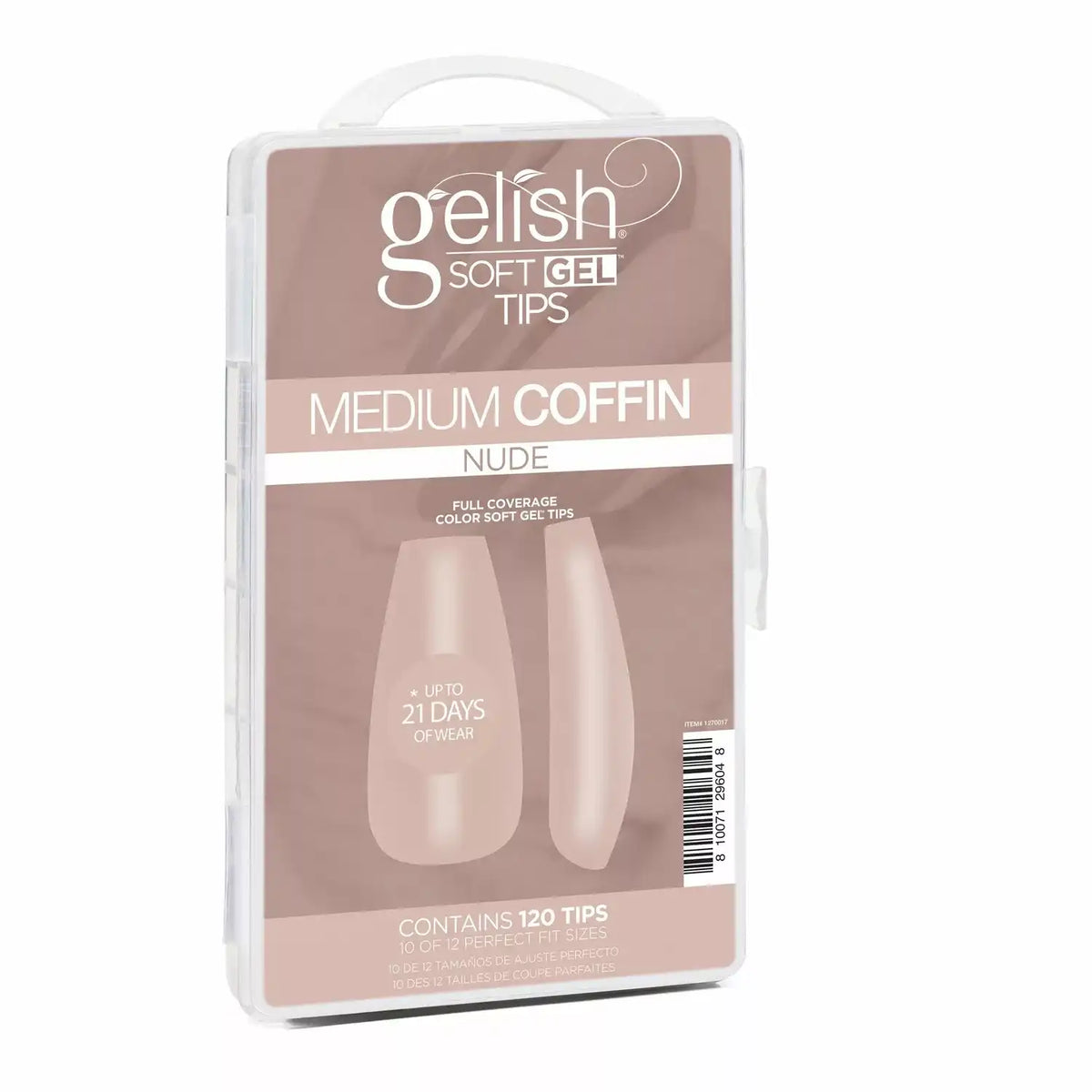 Soft Gel™ Tips - Nude Medium Coffin 120CT