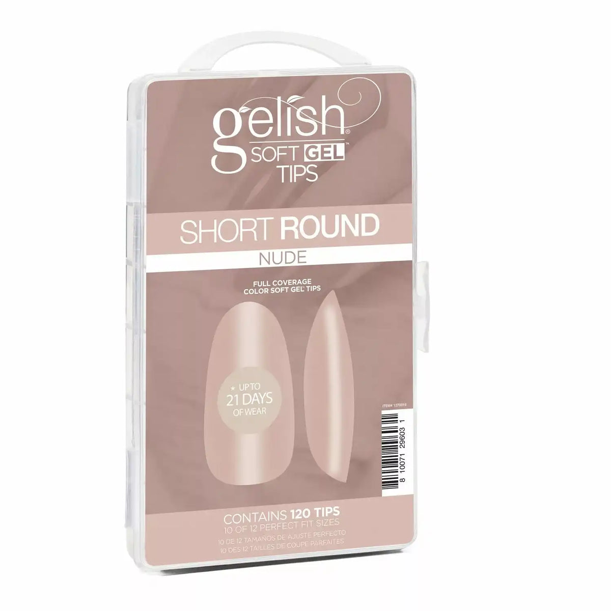 Soft Gel™ Tips - Nude Short Round 120CT