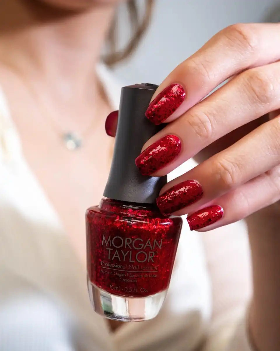Morgan Taylor Rare As Rubies Peel-Off Glitter, 15mL