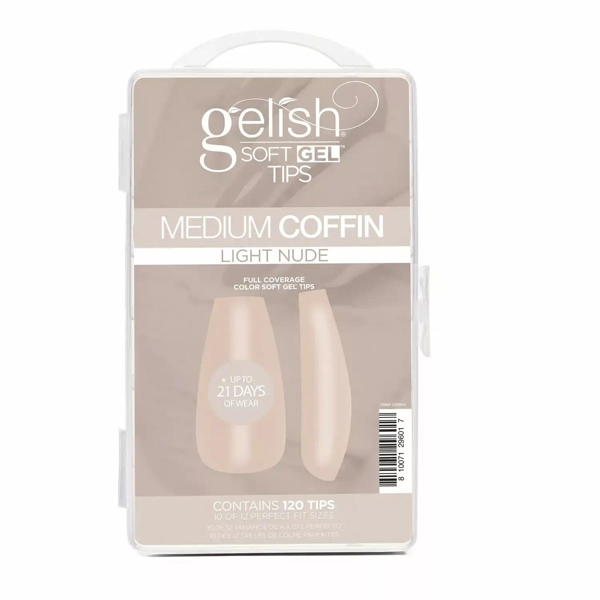 Soft Gel™ Tips - Light Nude Medium Coffin 120CT